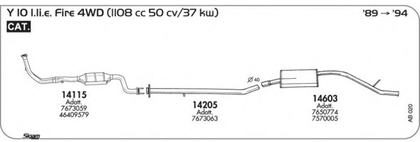 SIGAM AB020 Exhaust System